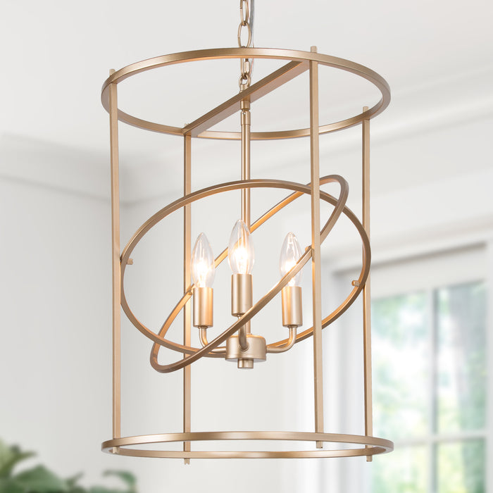 Casmira 3-Light Gold Chandelier
