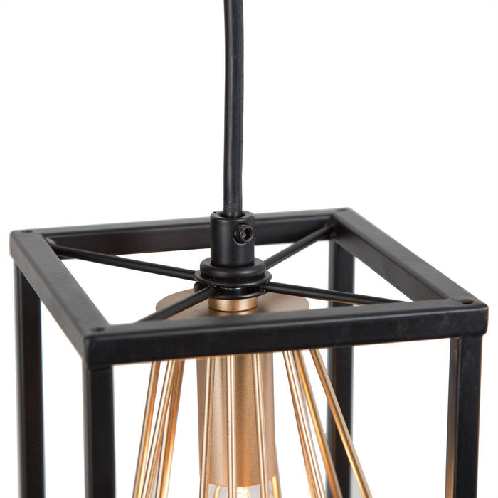 Lanmin 1-Light Black and Gold Pendant Lights
