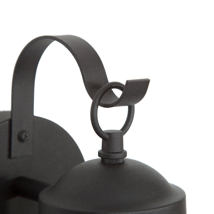 Aestyn 1-Light Black Seeded Glass Outdoor Wall Light