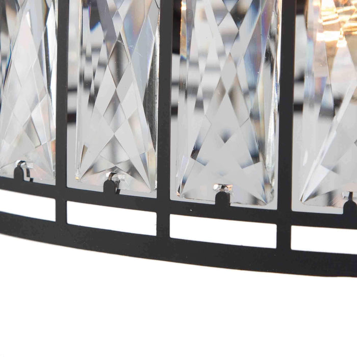 Chispa 3-Light Black Crystal Chandelier