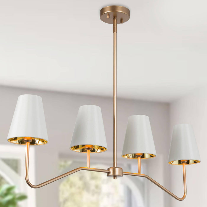 Alorin 4-Light Fabric Shade Island Light