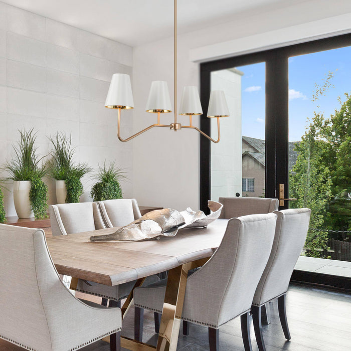 Alorin 4-Light Fabric Shade Island Light