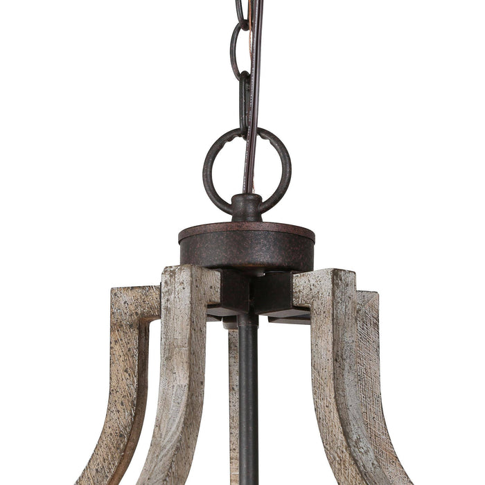 Reyliss 3-Light Wood Chandelier