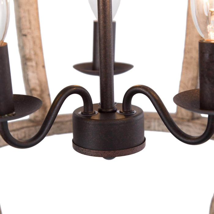 Alderfe 3-Light Wood Chandelier