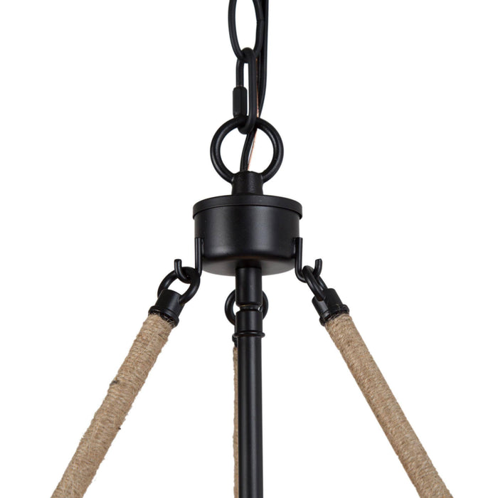 Claufer 3-Light Black Chandelier