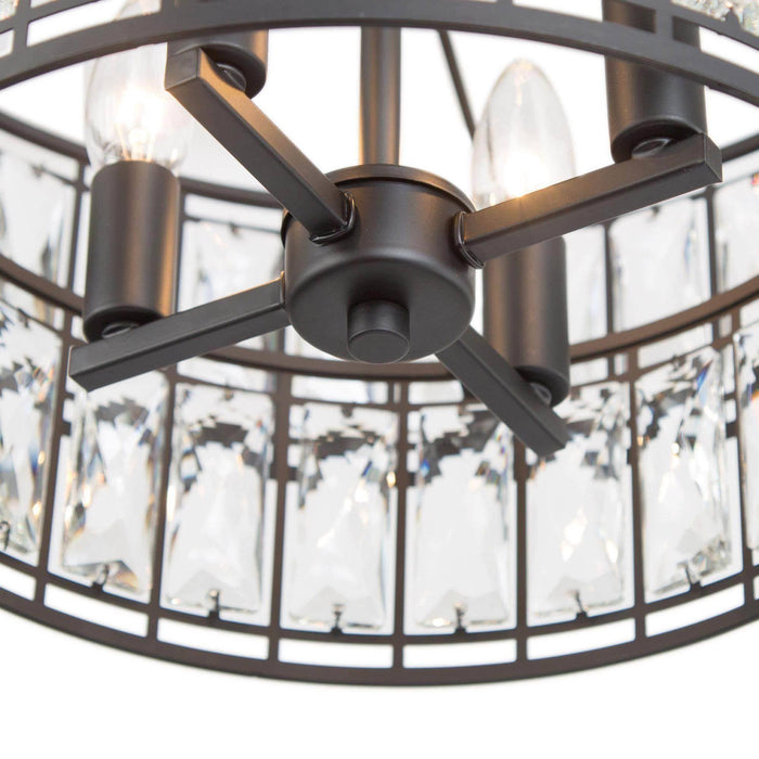 Chispa 4-Light Black Chandelier