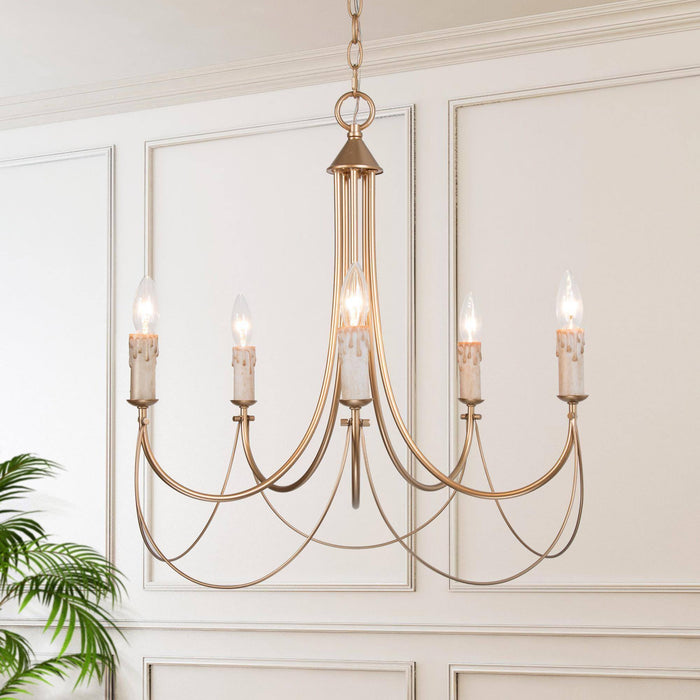 Amonsa 5-Light Gold Chandelier