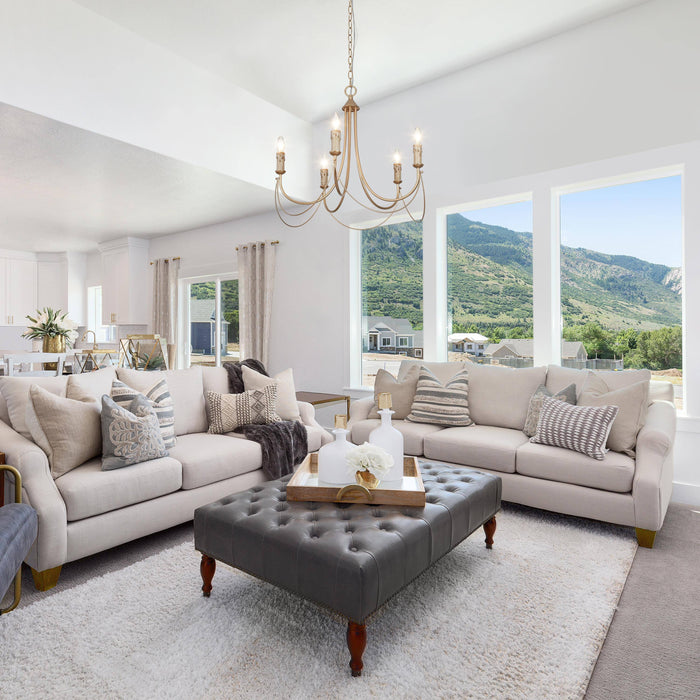 Amonsa 5-Light Gold Chandelier