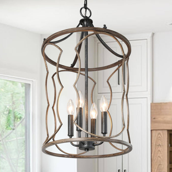 Celosia 4-Light Metal Chandelier