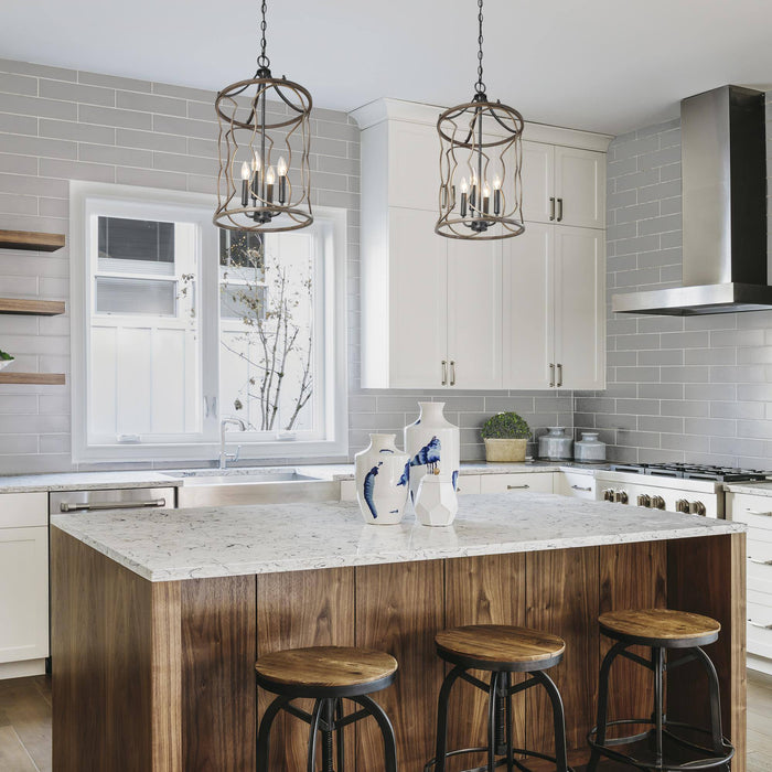 Celosia 4-Light Metal Chandelier
