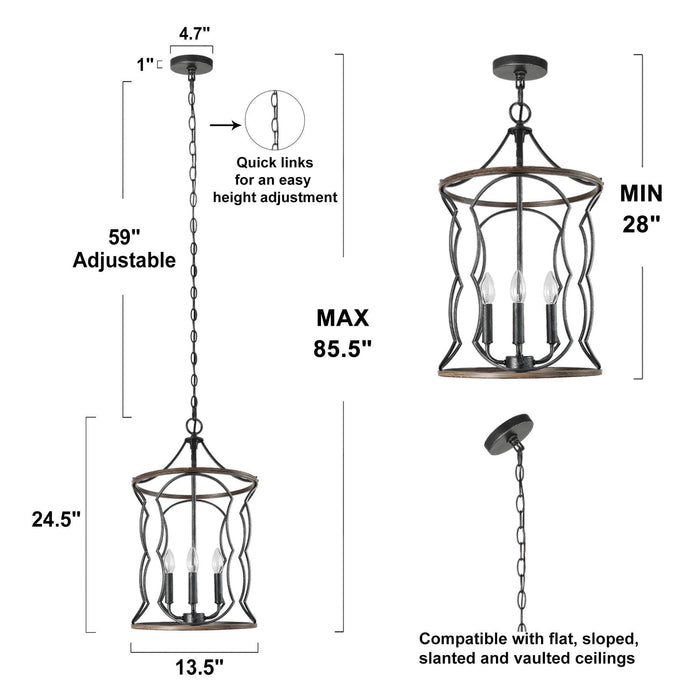 Celosia 4-Light Chandelier