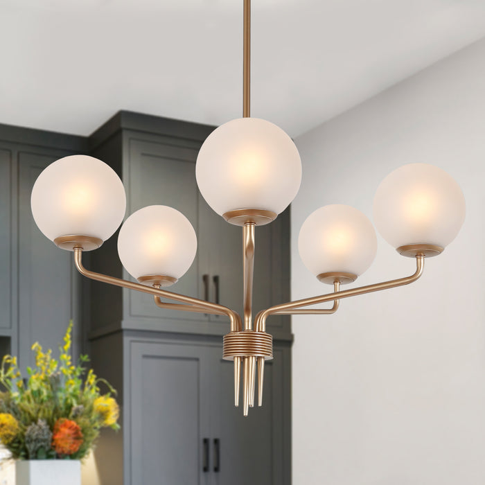 Latricewilks 5-Light Large Gold Chandelier
