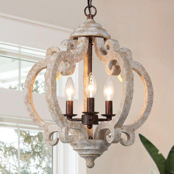 Euexia 3-Light Wood Chandelier
