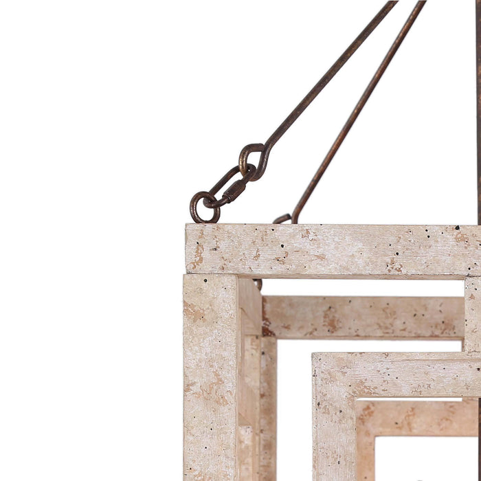 Ferdino 4-Light Wood Chandelier