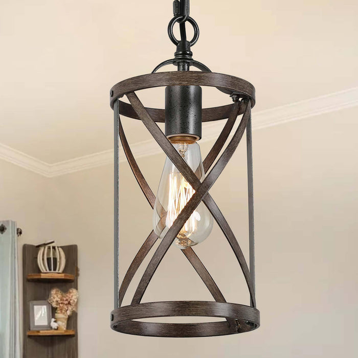Amalth 1-Light Wood Pendant Light