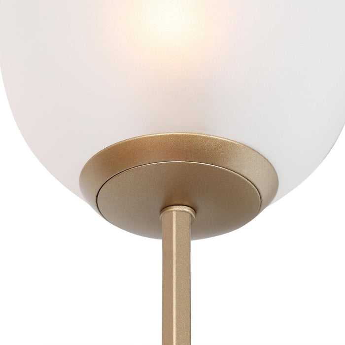 Eukolon 5-Light Gold Frosted Glass Chandelier