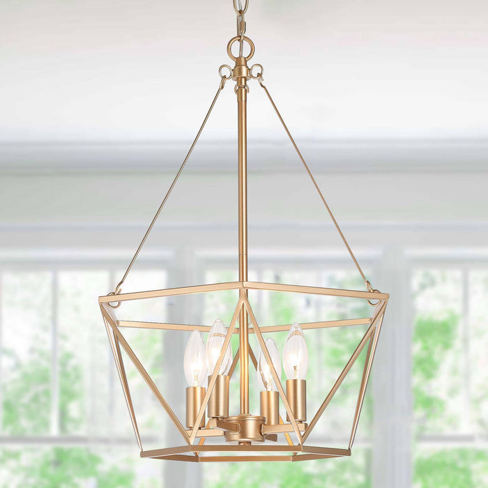 Janice 4-Light Gold Chandeliers