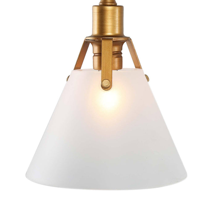 Ives 3-Light White And Gold Island Light