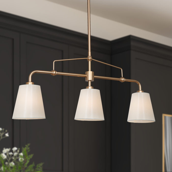 Capene 3-Light Fabric Shade Island Light