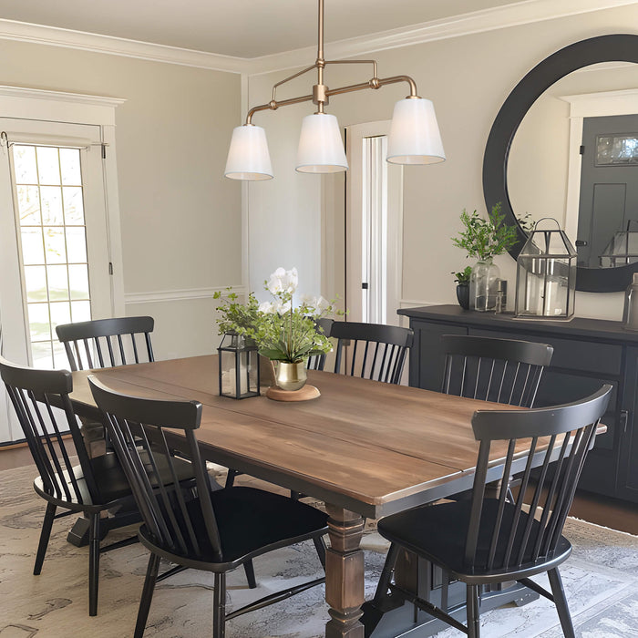 Capene 3-Light Fabric Shade Island Light