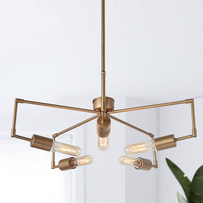 Cyphyn 5-Light Gold Chandelier