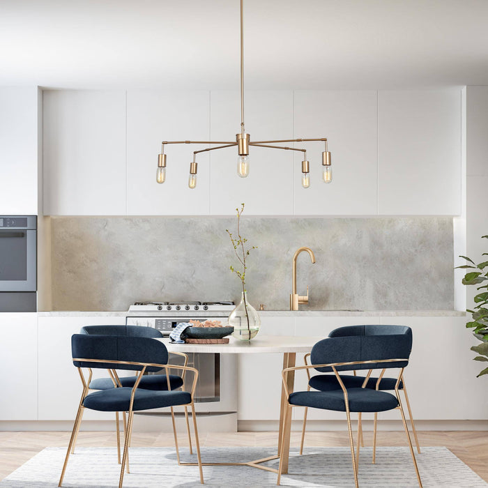 Cyphyn 5-Light Gold Chandelier