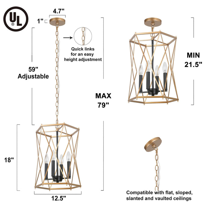Janice 4-Light Chandelier