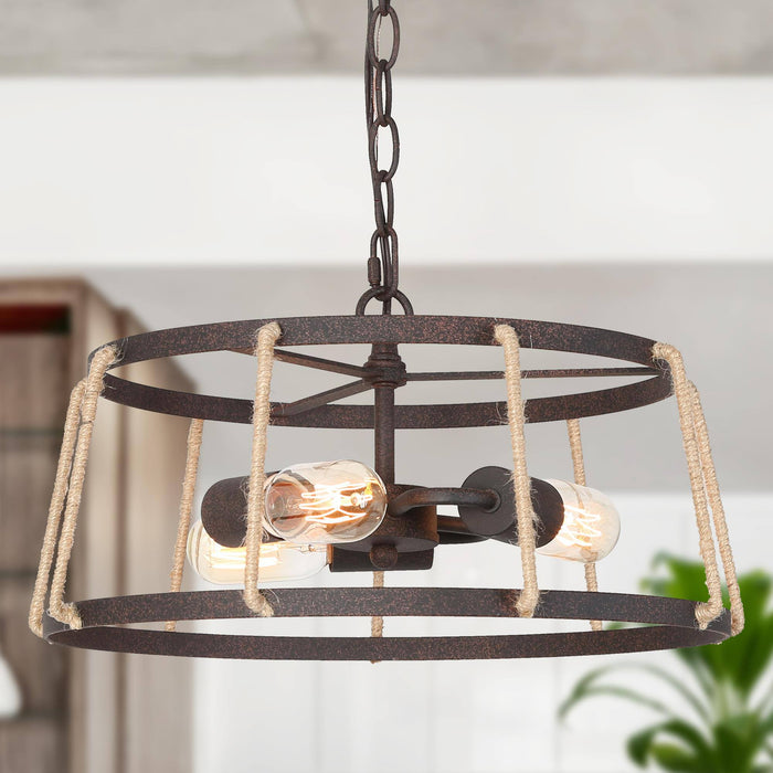 Saibey 3-Light Wood Chandelier