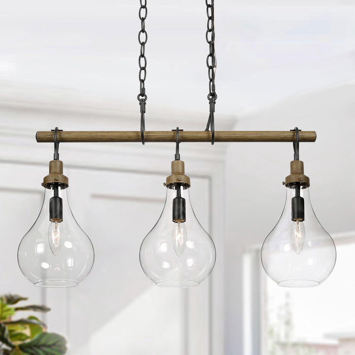 Isavora 3-Light Wood Island Lights