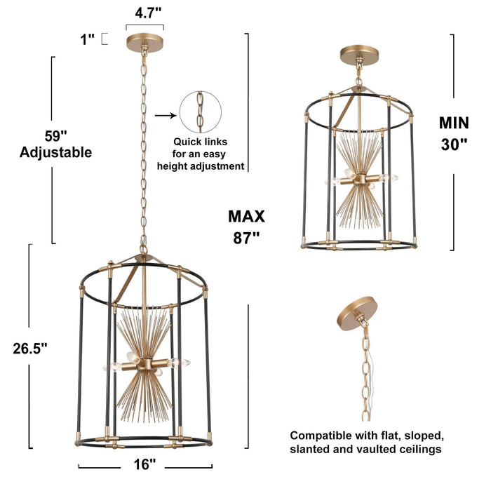 Lanmin 4-Light Chandelier