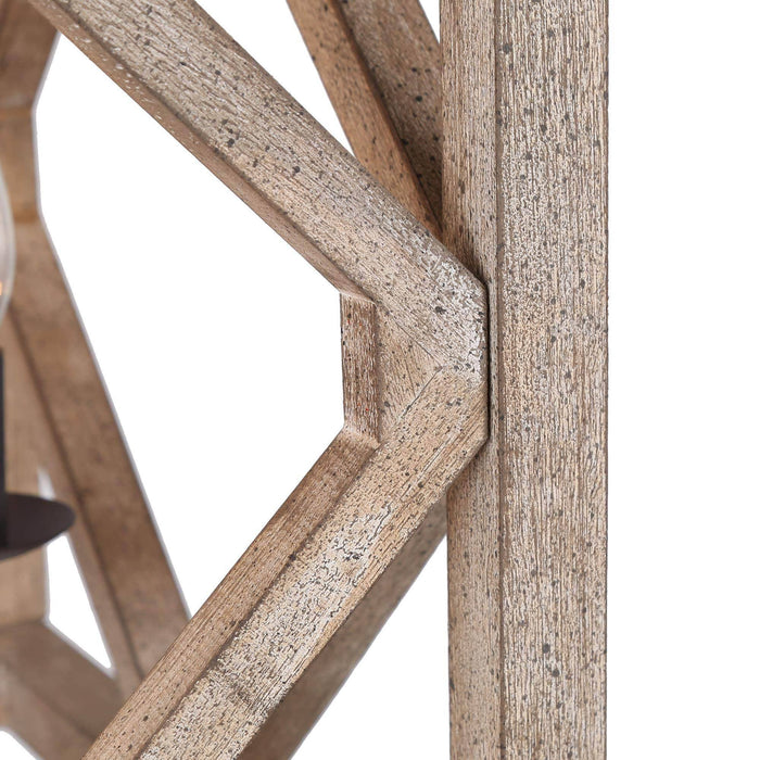 Eldrion 4-Light Wood Square Chandelier