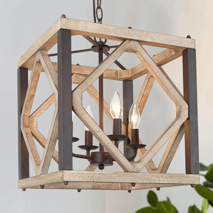 Eldrion 4-Light Wood Chandelier