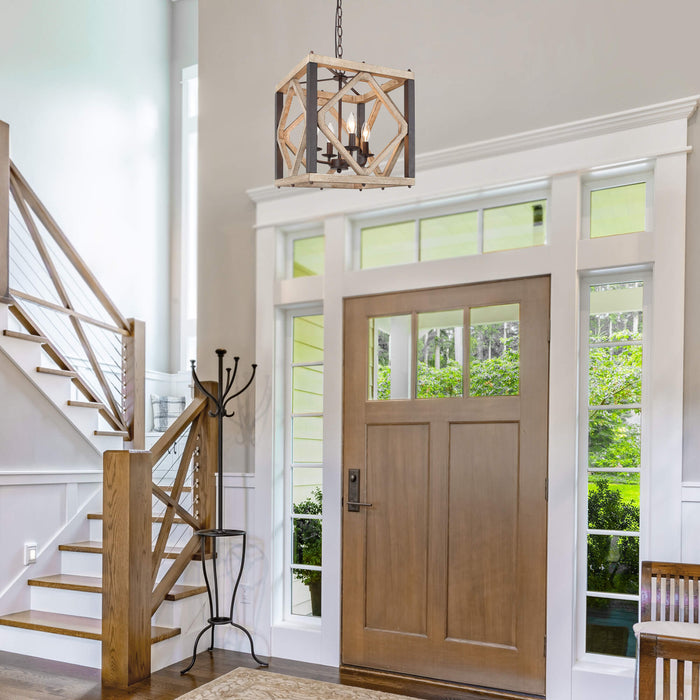 Eldrion 4-Light Wood Chandelier