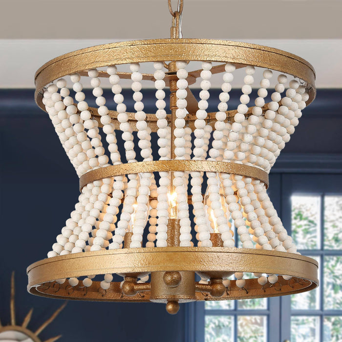 Cassire 3-Light Gold Chandelier