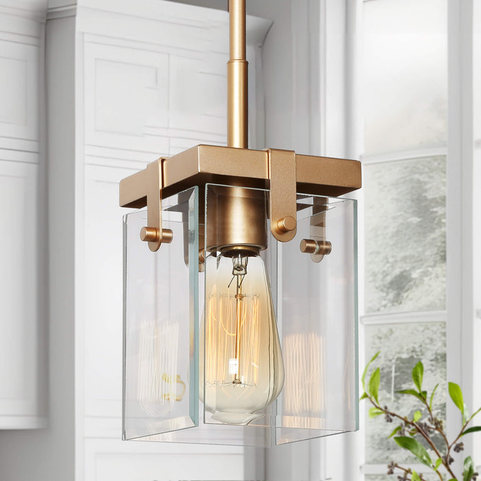 Pernvs 1-Light Gold Pendant Light
