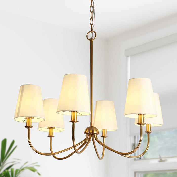 Orilin 6-Light Modern Gold Chandelier