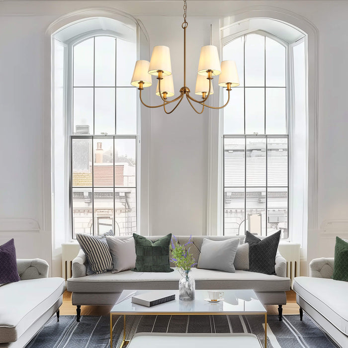 Orilin 6-Light Modern Gold Chandelier