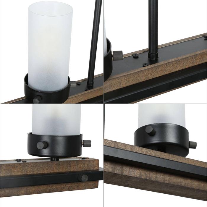 Disora 3-Light Wood Island Light