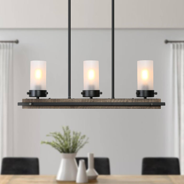 Disora 3-Light Wood Island Light