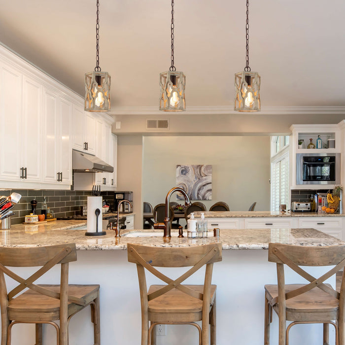Hiporin 1-Light Wood Cylinder Pendant Light