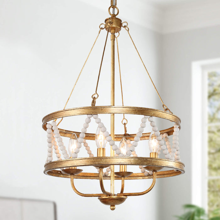 Jerelle 4-Light Gold Chandelier