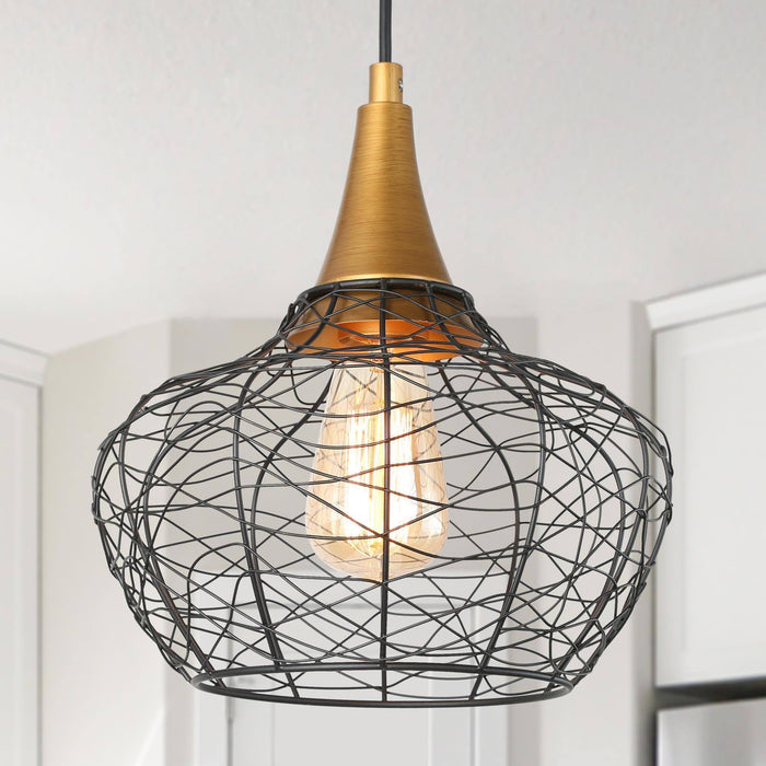 Kendya 1-Light Gold Pendant Light