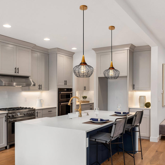 Kendya 1-Light Gold Pendant Light