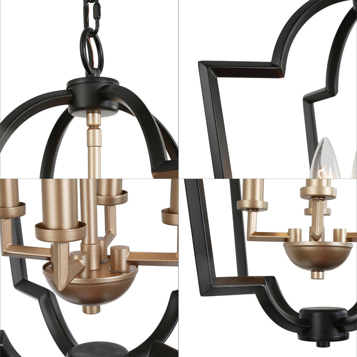 Yoline 4-Light Gold Chandeliers