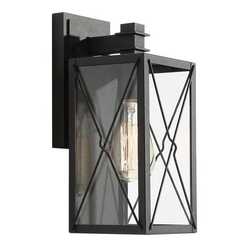 Atvorid 12"H 1-Light Black Outdoor Wall Light