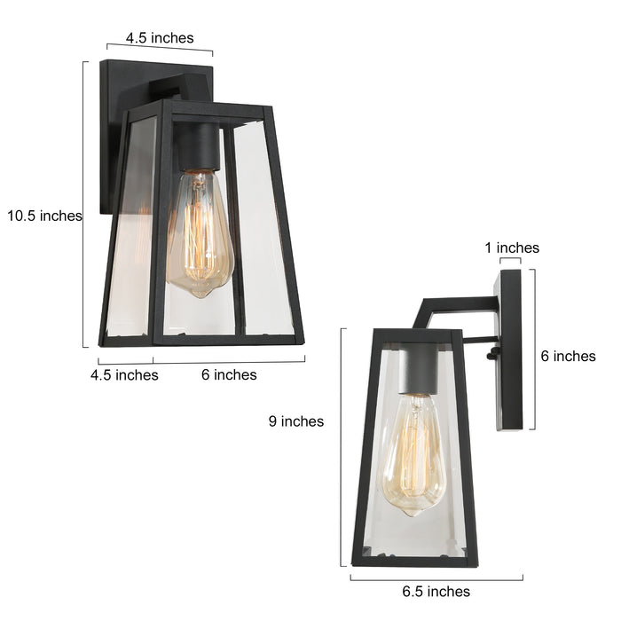 Mayier 1-Light Black Outdoor Wall Light