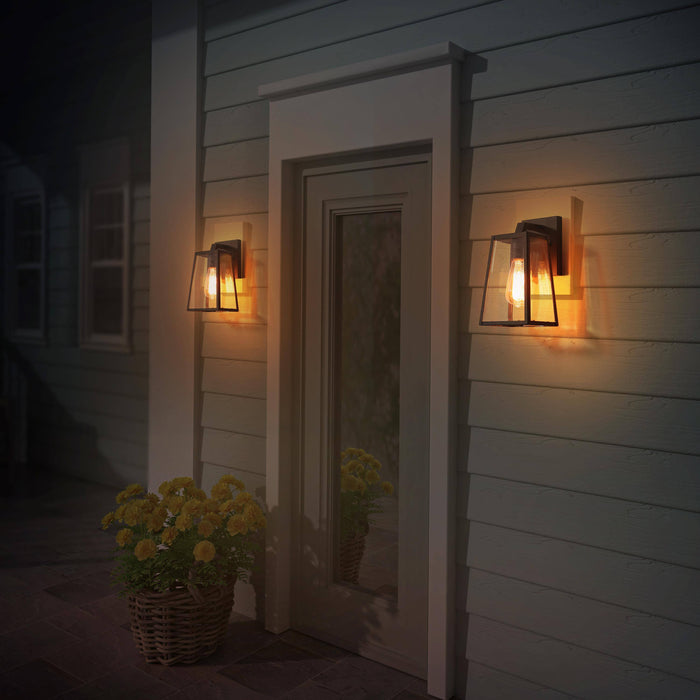 Mayier 1-Light Black Outdoor Wall Light