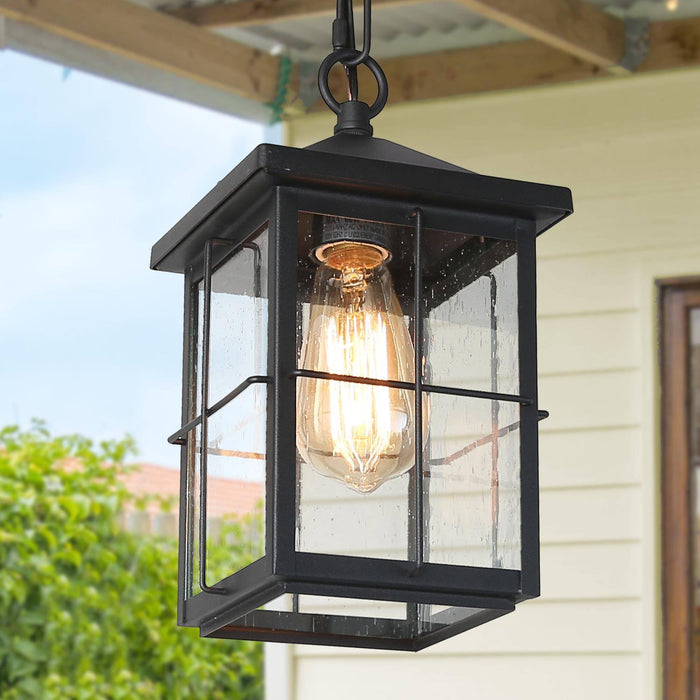 Biosera 1-Light Black Outdoor Pendant Light