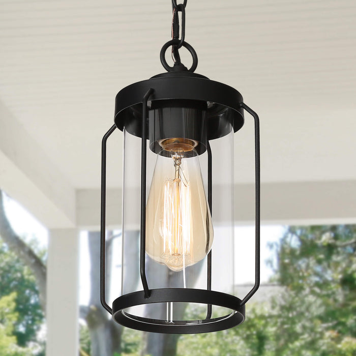 Bovenel 1-Light Black Outdoor Pendant Light