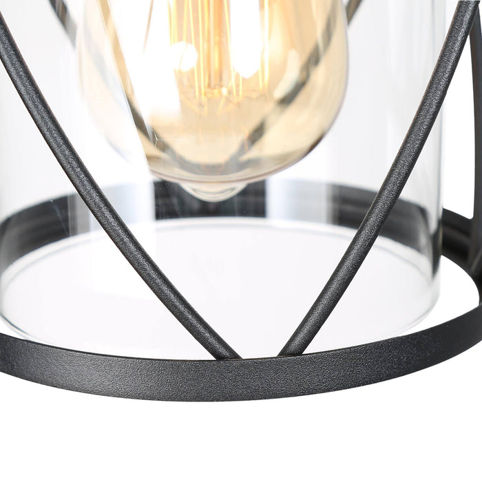 Oliver 1-Light Black Outdoor Pendant Light